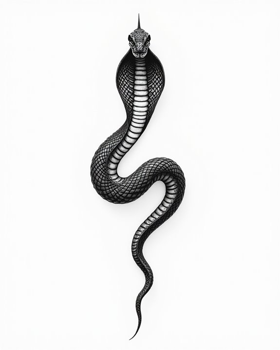 unfinished artistic snake design