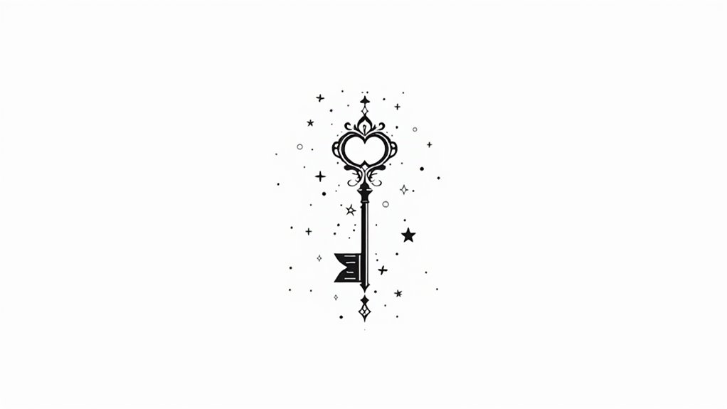 unique fine line tattoo designs