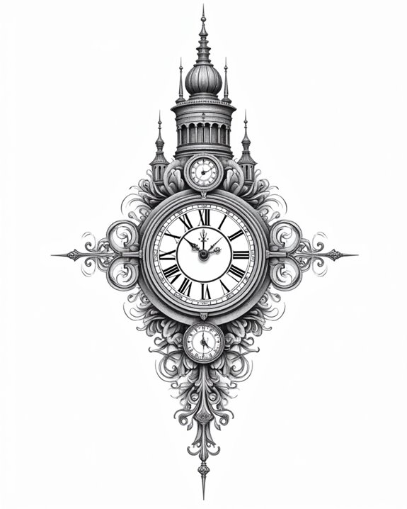 urban clock tower artistry