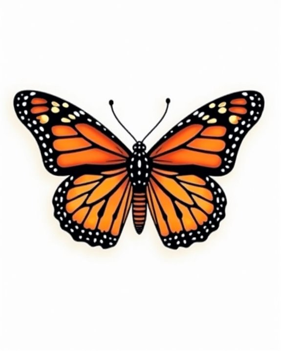 vibrant butterfly tattoo design