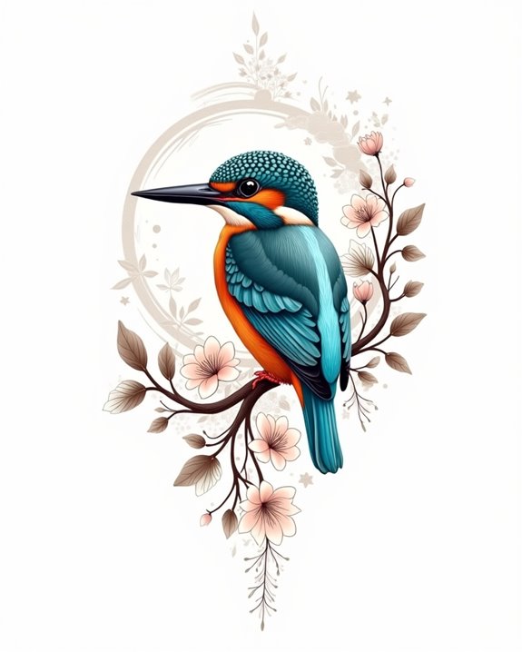 vibrant colorful feather detail