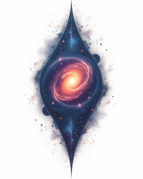 vibrant cosmic dot tattoos