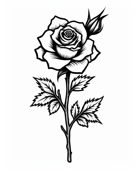 vibrant detailed bold roses