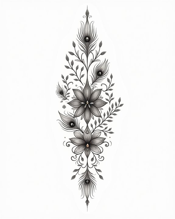 vibrant detailed feather art