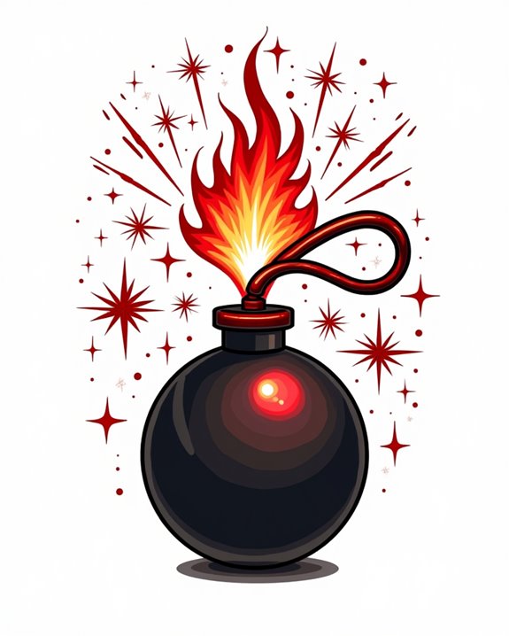 vibrant explosive military symbol