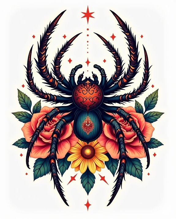 vibrant floral vintage spidey