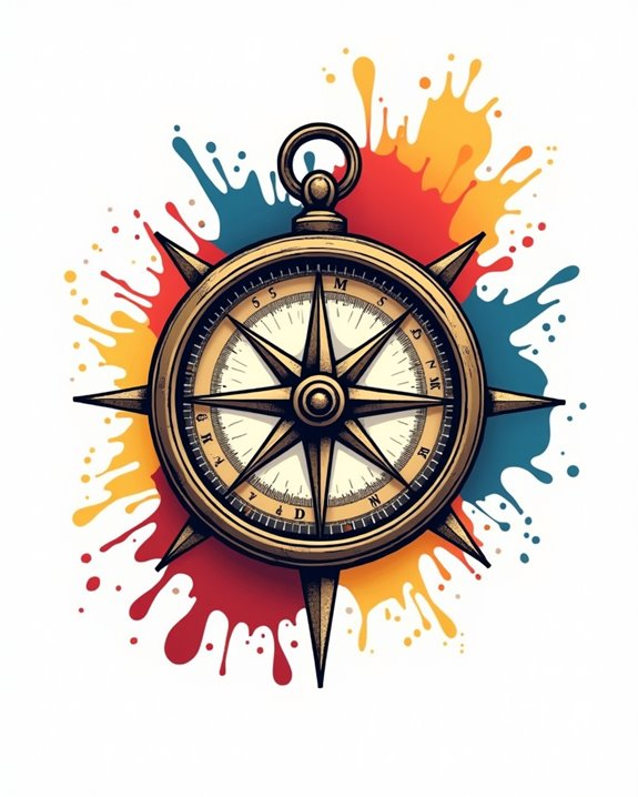 vibrant modern compass design