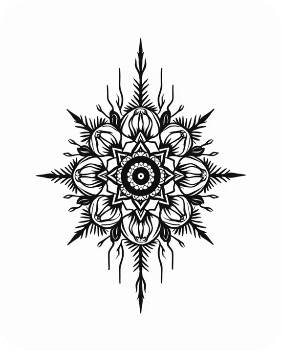 vibrant modern mandala tattoos