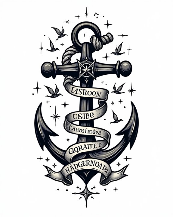 vibrant motivational banner tattoos