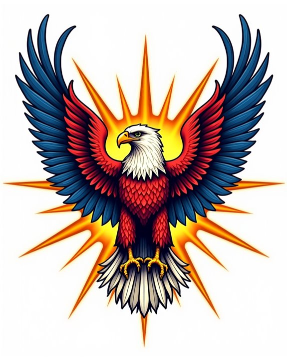 vibrant patriotic radiant design