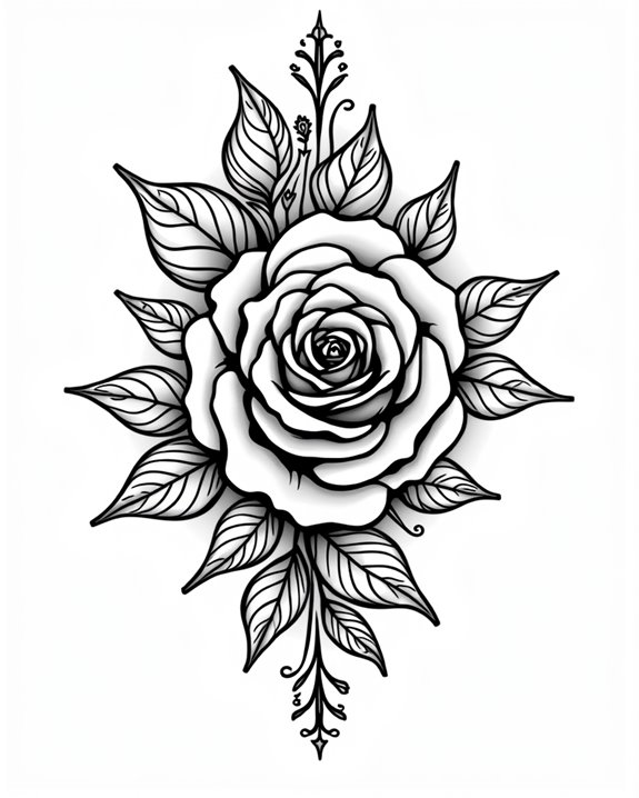 vibrant playful rose artwork