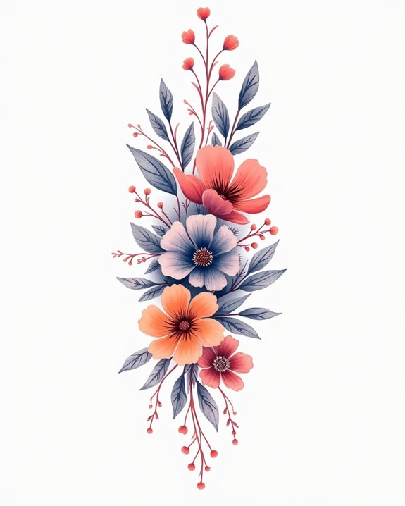vibrant playful watercolor doodles