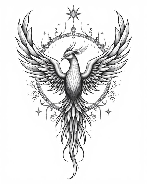 vibrant rebirth tattoo design