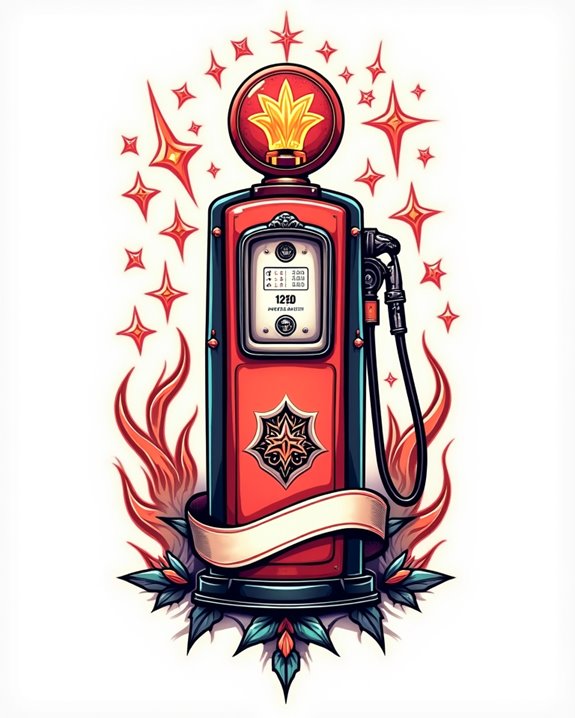 vibrant retro neon tattoos