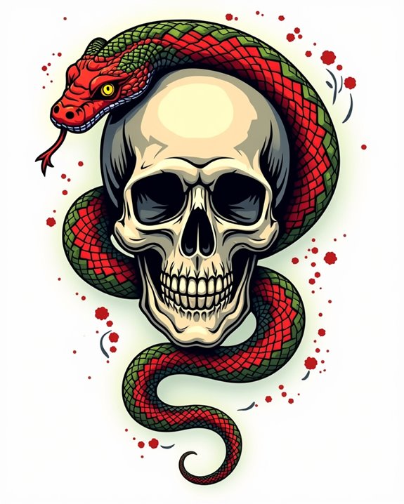 vibrant retro tattoo colors