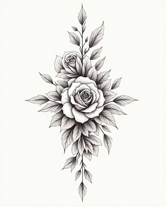 vibrant sunflower with leaves