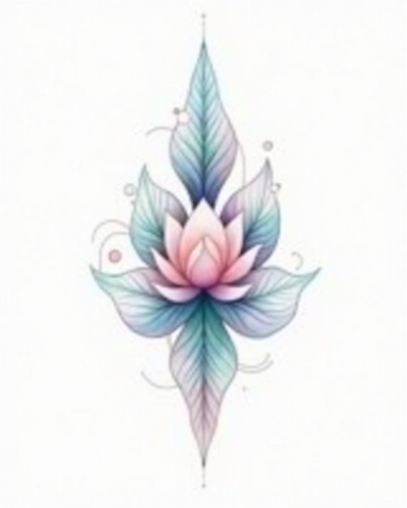 vibrant symbolic watercolor tattoos