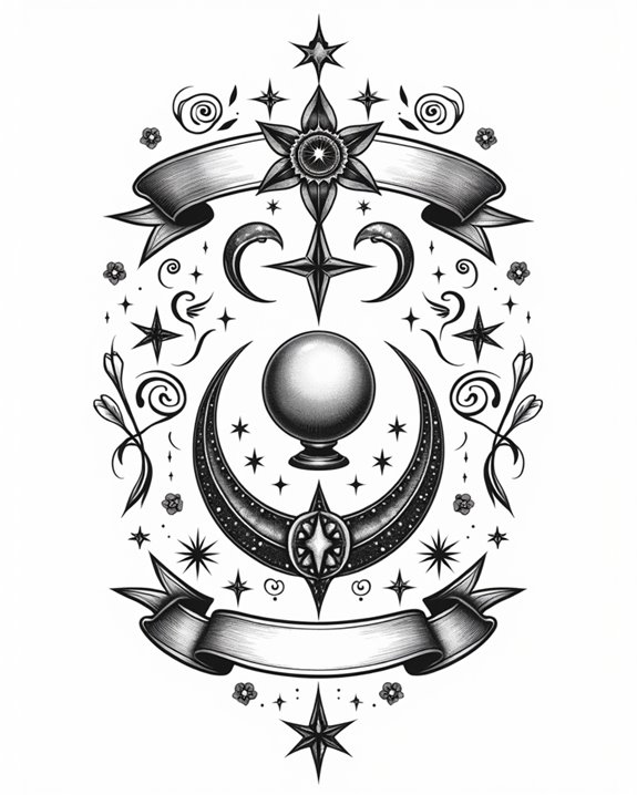 vibrant tarot fortune symbols