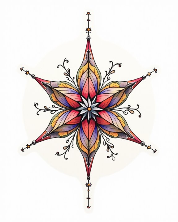vibrant textured star artwork