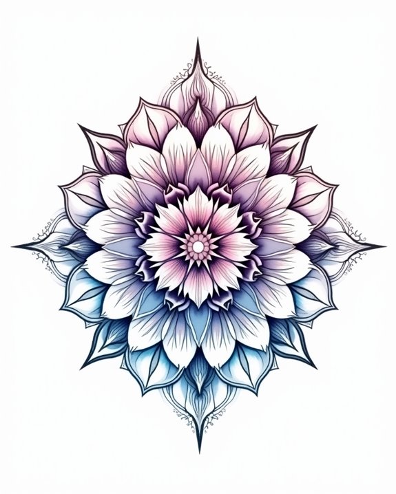 vibrant watercolor mandalas