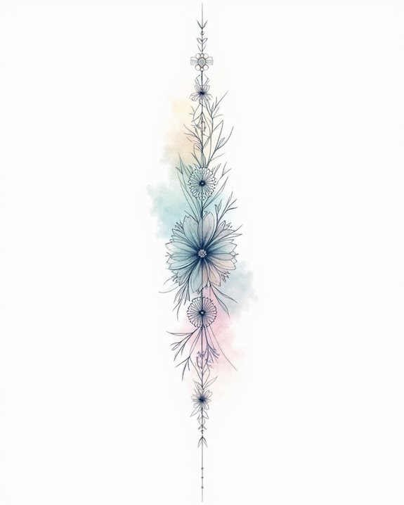 vibrant watercolor tattoo accents