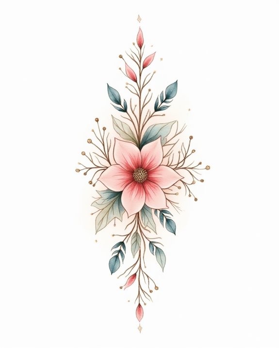 vibrant watercolor tattoo accents