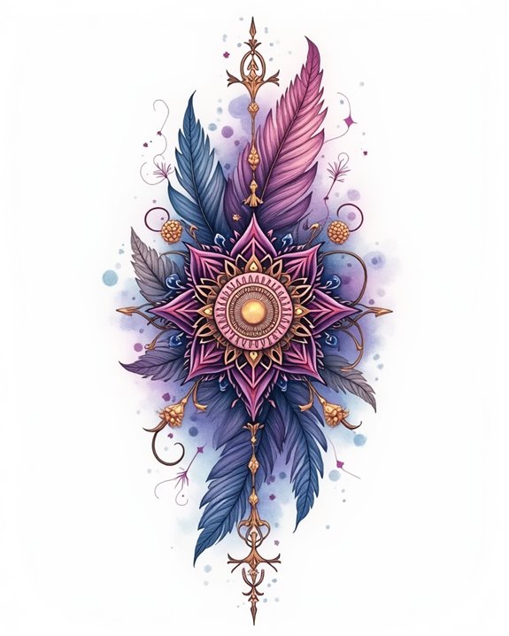 vibrant watercolor tattoo art