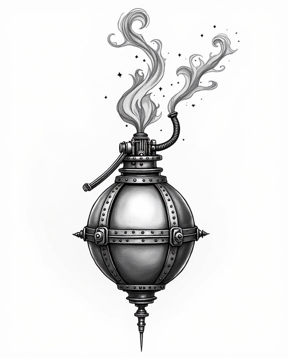 victorian gearwork explosive design
