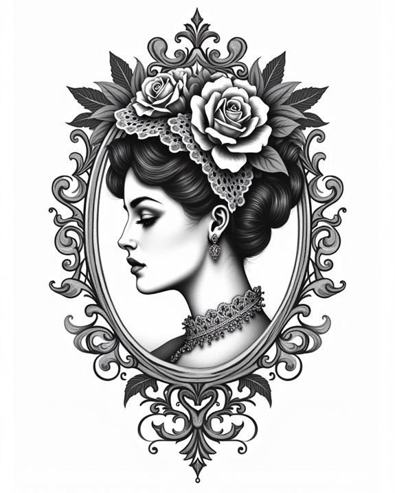 victorian lace and floral