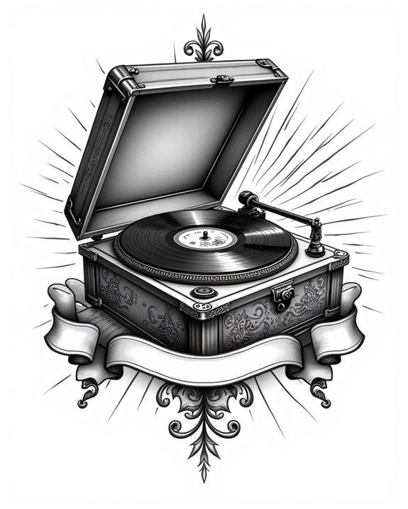 vintage album cover tattoos