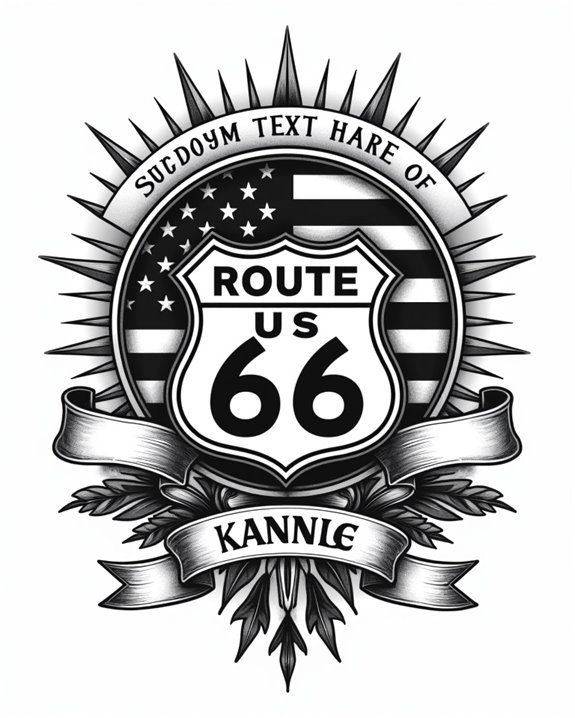 vintage americana road tattoo