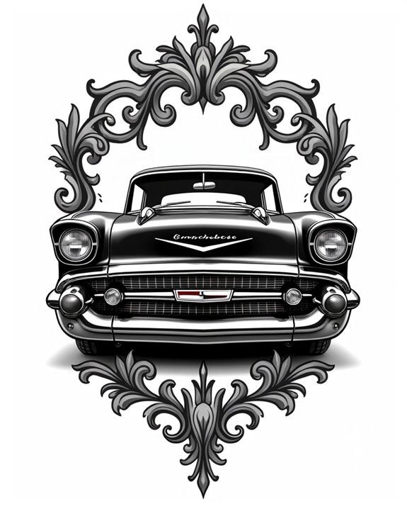 vintage automotive emblem tattoos