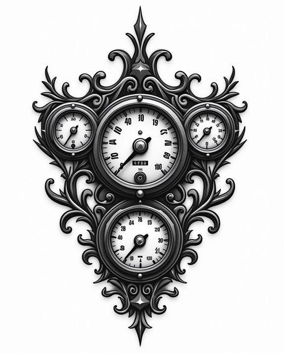 vintage automotive gauge artistry