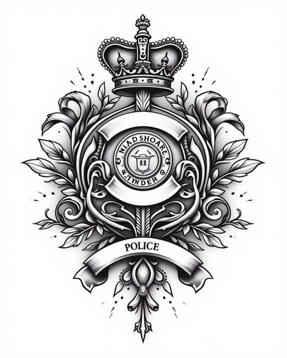 vintage badge embroidery detail