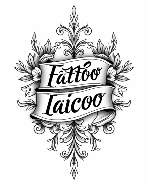 vintage banner lettering art