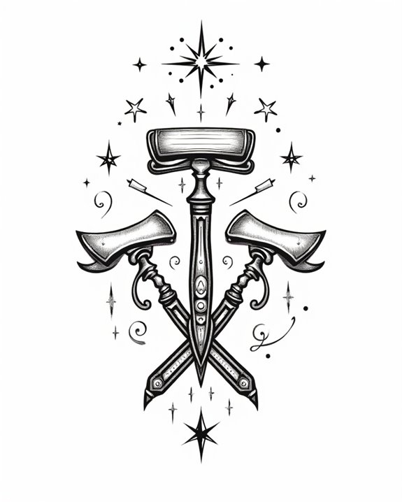 vintage barber inspired tattoo art