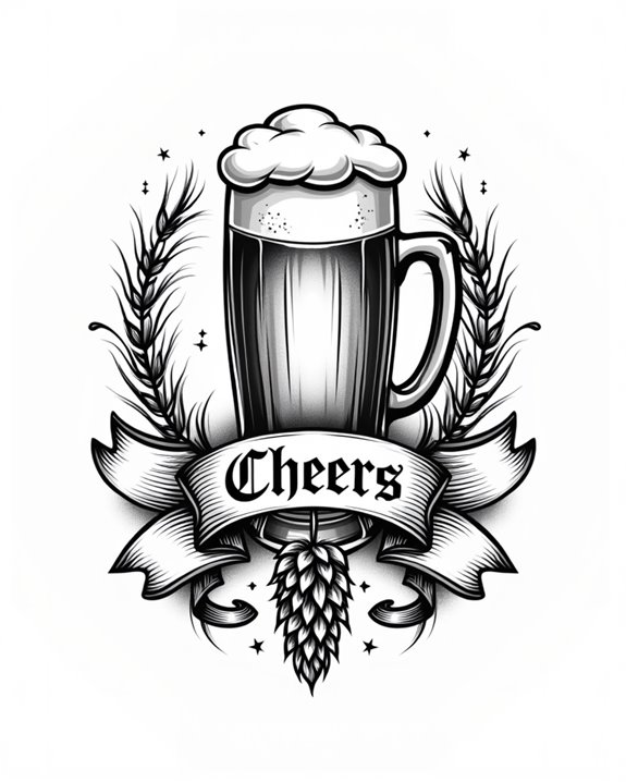 vintage beer banner tattoos