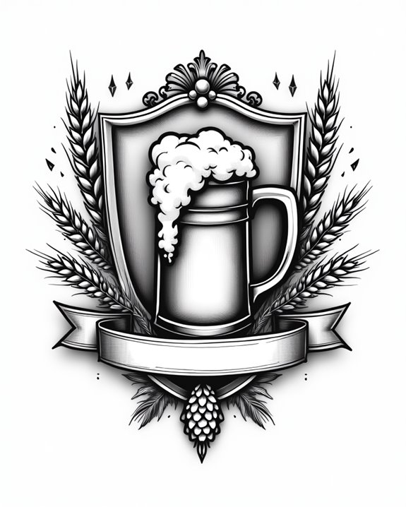 vintage beer brewing badge