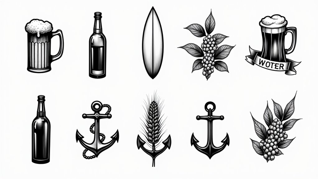 vintage beer tattoo designs