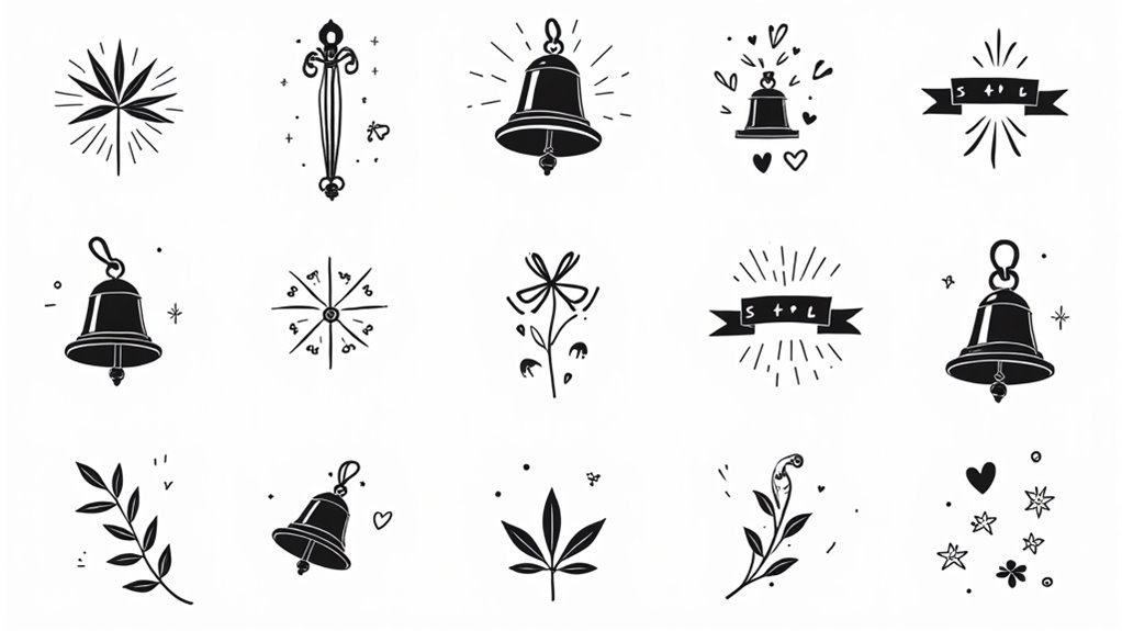 vintage bell tattoo designs