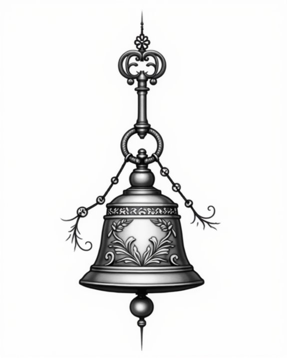 vintage bell with key