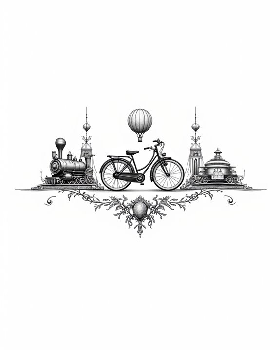 vintage bicycle exploration tattoos