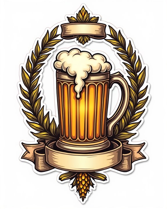 vintage brewery sticker art