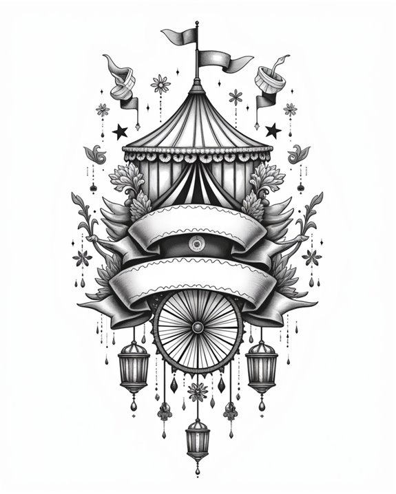 vintage circus festivity display