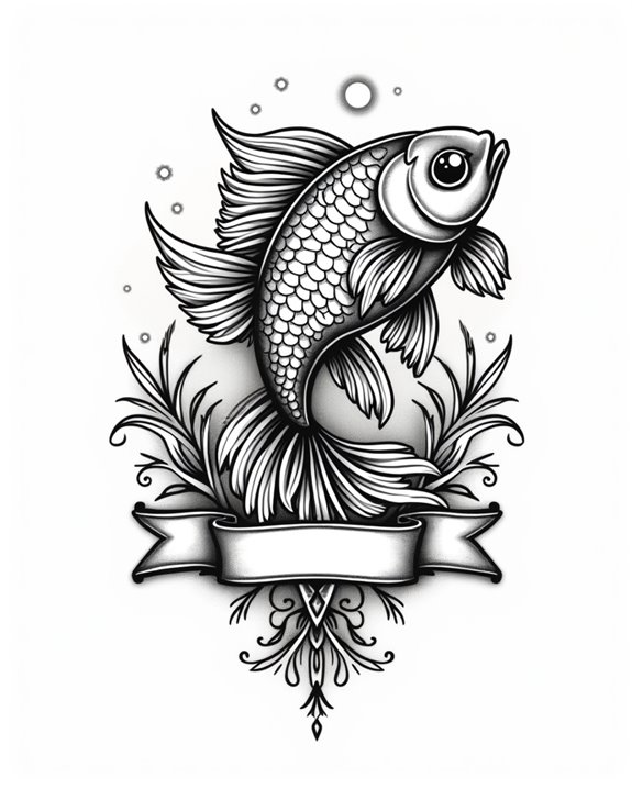vintage colorful fish symbolism