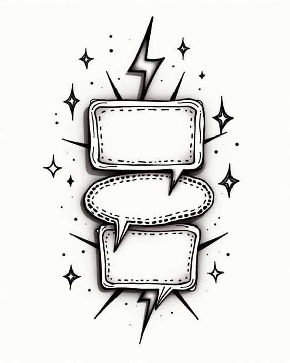 vintage comic speech bubbles
