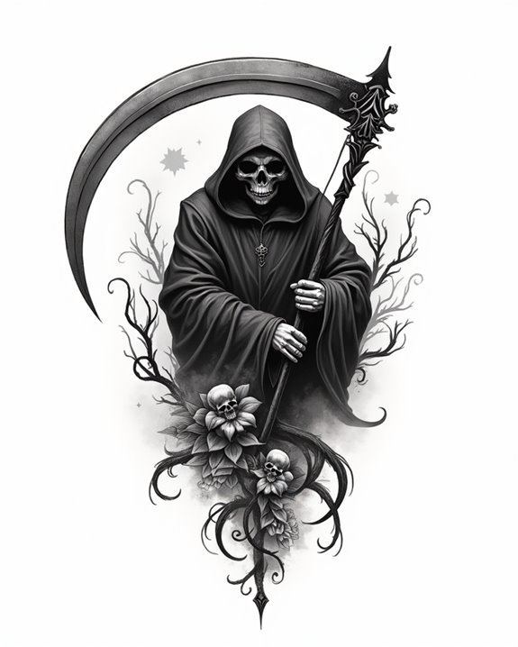 vintage death portrait symbolism