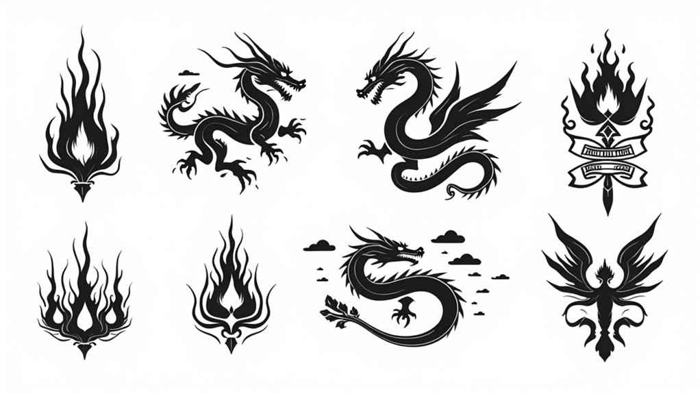 vintage dragon tattoo designs