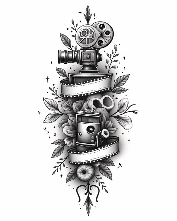 vintage film camera tattoos