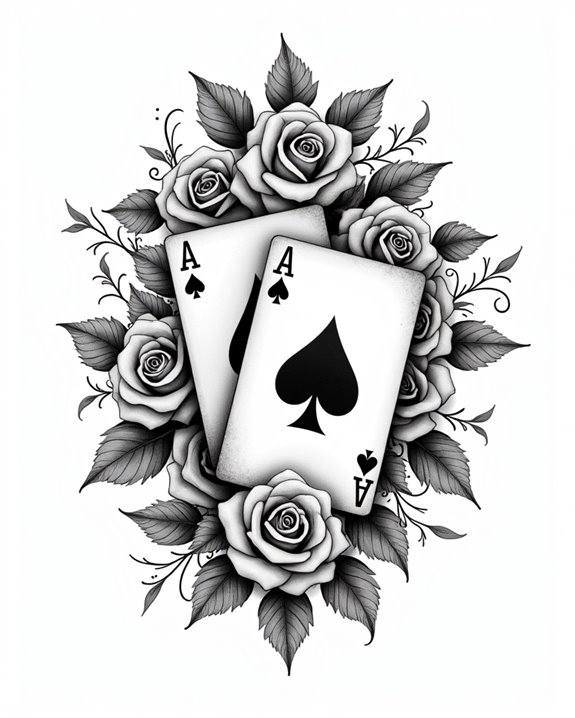 vintage floral tattoo elegance